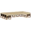 Outdoor Sofa Set with Cushions 10 Pcs Natural and Beige