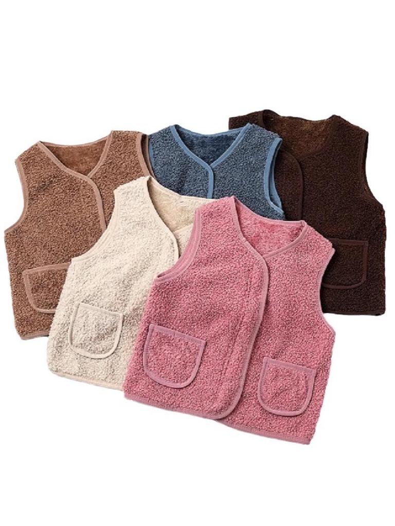 Kids' Lambswool Vest - Warm, Sleeveless Autumn/Winter Jacket for Boys & Girls