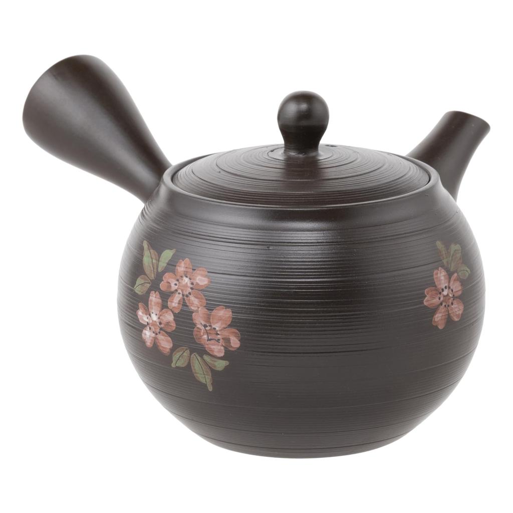With a Striped Cherry Blossom with a Mesh for Green Roasted Green and Brown Rice Made In Tk006 Tokoname-yaki Teapot, Takeharu, Pattern, 270ml, Sash,