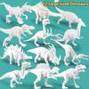 Paintable Dinosaur White Embryo Toy 1 Set DIY Graffiti Animal Model for Kids Educational STEM Craft Home Entertainment