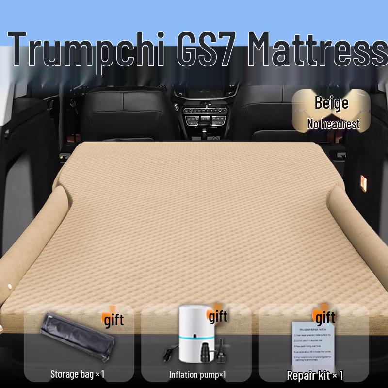 Inflatable Car Mattress for GAC Trumpchi GS7 - Trunk & Rear Seat Sleeping Pad.
