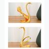 6Pcs Zinc Zinc Zinc Alloy Swan Fruit Spoon with Swan Shaped Base Coffee Spoon  Table Decoration