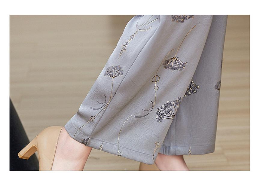 Elegante conjunto de verano de chifón de dos piezas para mamá – Manga corta, talla grande, para mujeres de mediana edad y mayores.