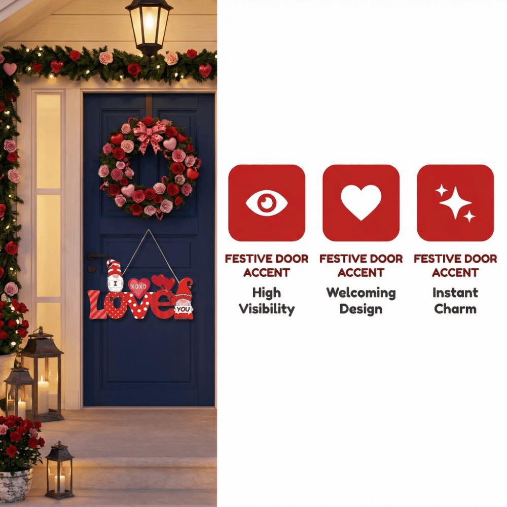 Sweet Love Door Pendant Exquisite Love Wall Hanging Valentine's Day Hanging  Background Prop