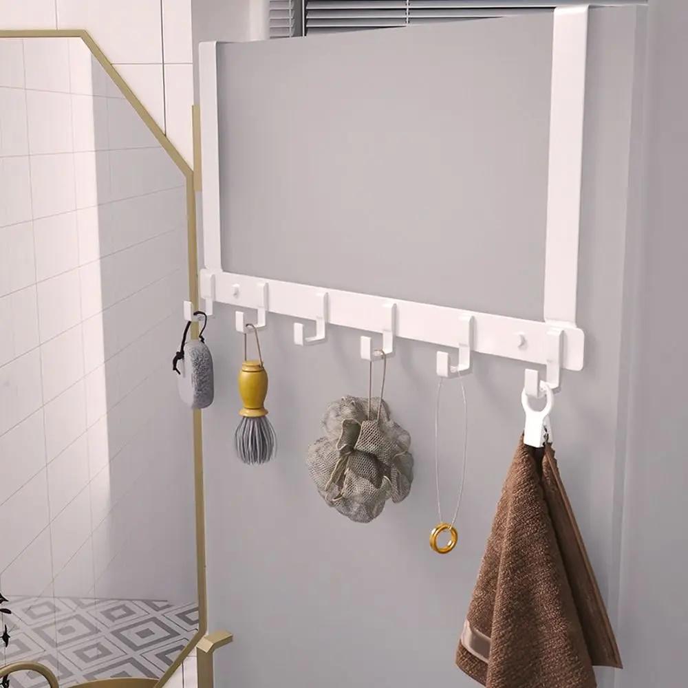 Ganci sopra la porta 6 ganci appendiabiti cappelli asciugamani appendiabiti casa bagno organizer rack cucina accessori titolare