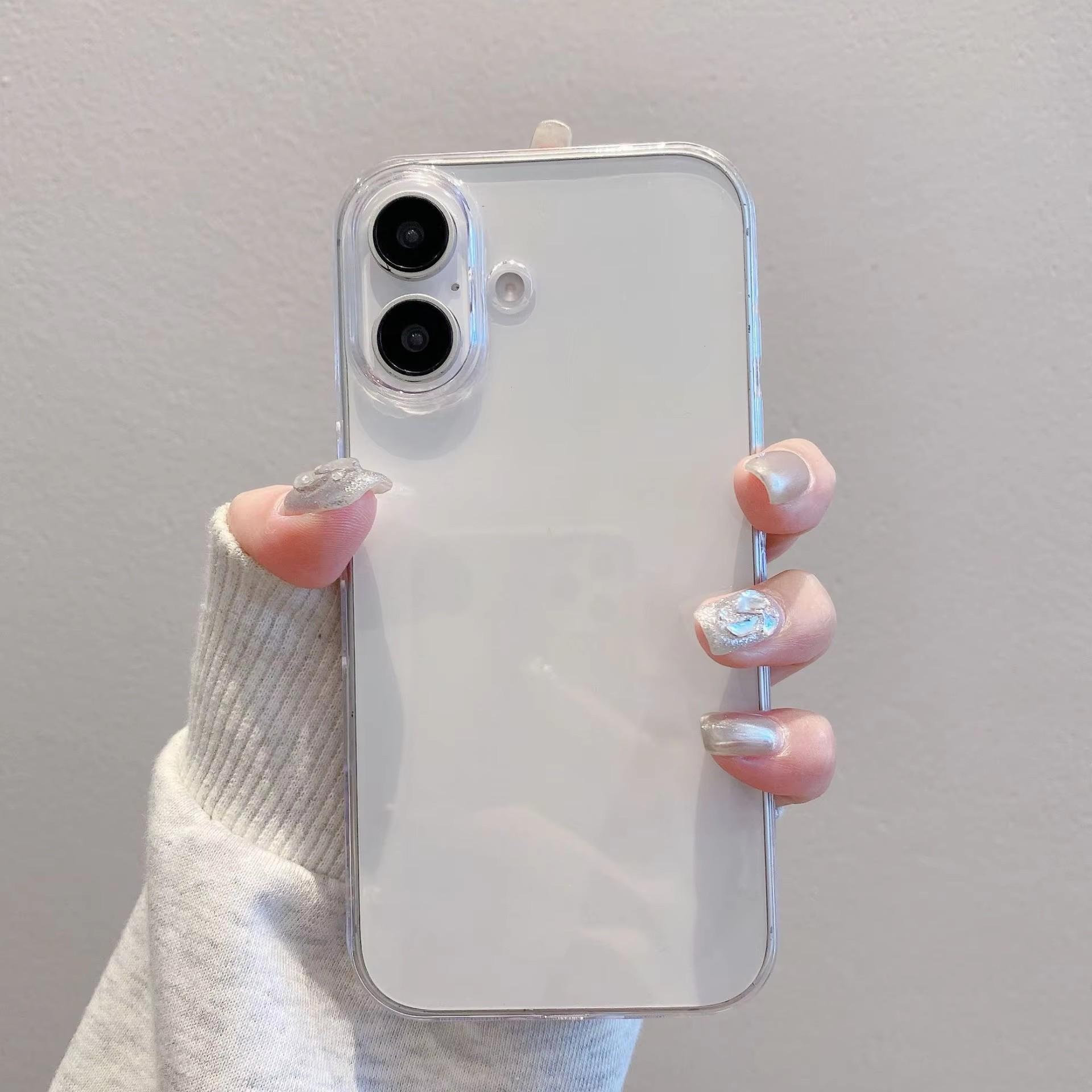 

Прозрачный силиконовый мягкий чехол для телефона для iPhone 16 15 14 13 12 Mini 11 Pro Max X XR XS 7 8 Plus Ударопрочный Кристально чистый чехол for iPhone SE 2016 чистый