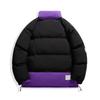 Men's Casual Solid Color Patchwork Color-blocking Cotton-padded Jacket, Men's Thickened Stand-up Collar Breadshirt Cotton-padded Jacket