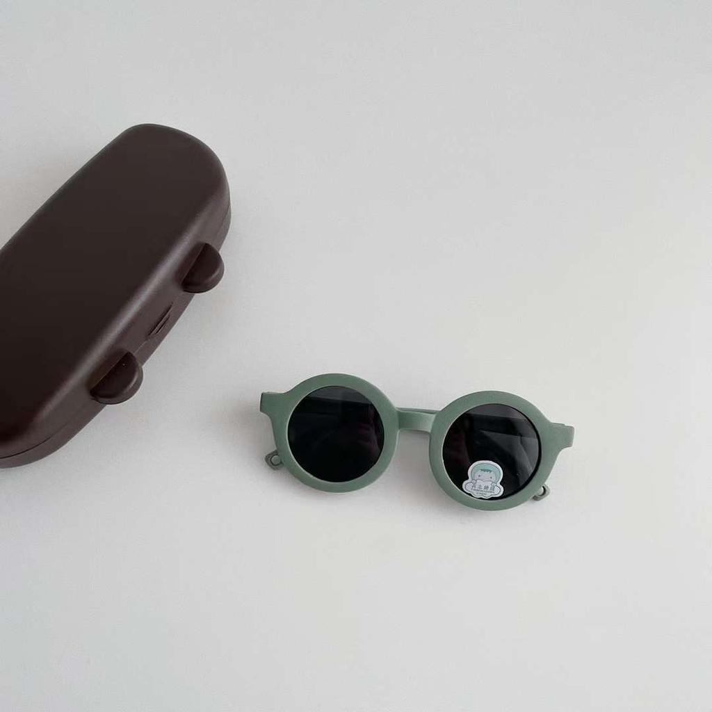2024 New Arrival Cute Round 0-3 Years Old Polarized UV400 Flexible Silicone Baby Sunglasses