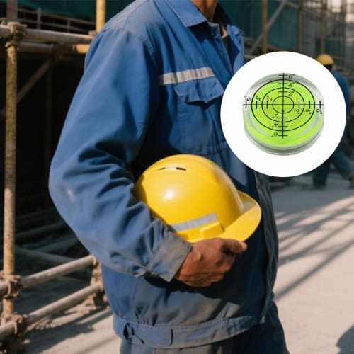 Mirhua High-Precision Mini Level, Round, with Graduated Graduations, for Calibrating Levels and Installing Equipment, Inclination Measurement, 32*7mm,