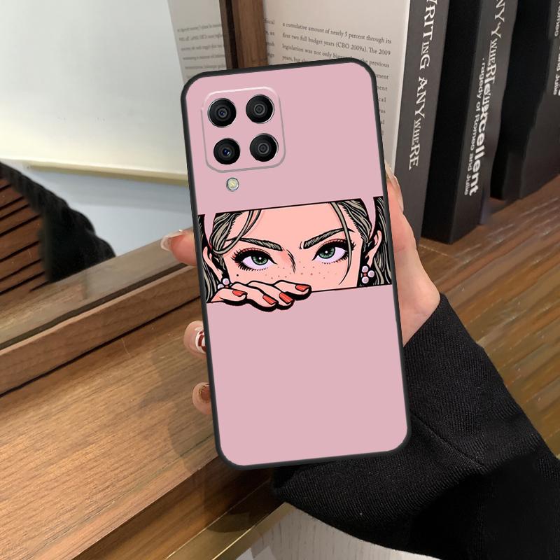 Pop Art Anime Girl Aesthetic For Samsung Galaxy M13 M23 M33 M53 M21 M31 M51 M30s M20 M12 M32 M52 M14 M34 M54 Phone Case