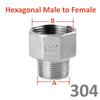 Plumbing connection 3/4" 1" 2" 3" 4" Reducing 304 Stainless Steel Male Female Thread fitting Reducer British Water Pipe Adapter