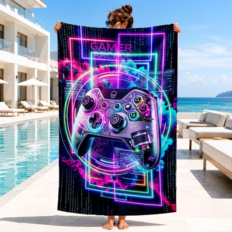 Colorful Gaming Adventure Beach Towel, Microfiber Beach Towel, Perfect For Pool, Beach, Travel, Home Decor Beach Party Fan Gifts