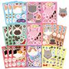 8 Cartoon Cat Avatar Face Change Stickers Waterproof Diary Hand Account Stickers Gu Card Stickers DIY Decoration Stickers