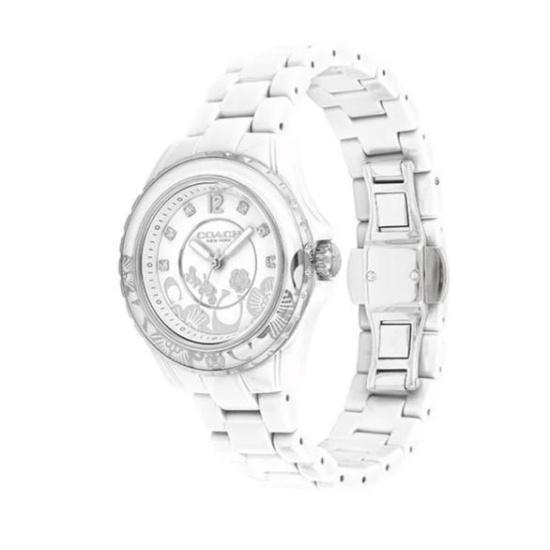Coach 14503464 Preston Tea White 33 mm Ceramic Watch Limited Edition Silver