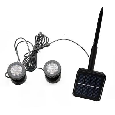 Dual Waterproof Solar Pond Spotlights Auto On/Off LED 6 Solar Underwater Lights Multicolor Submersible