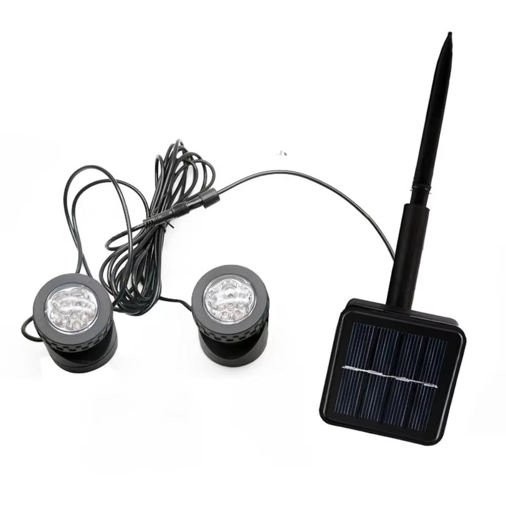 Dual Waterproof Solar Pond Spotlights Auto On/Off Solar Spot Light Solar Lights Lawn Lighting