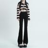 Women's High Waist Slimming Petite Micro Flare Denim Pants - Black, Autumn/Winter 2023 Collection