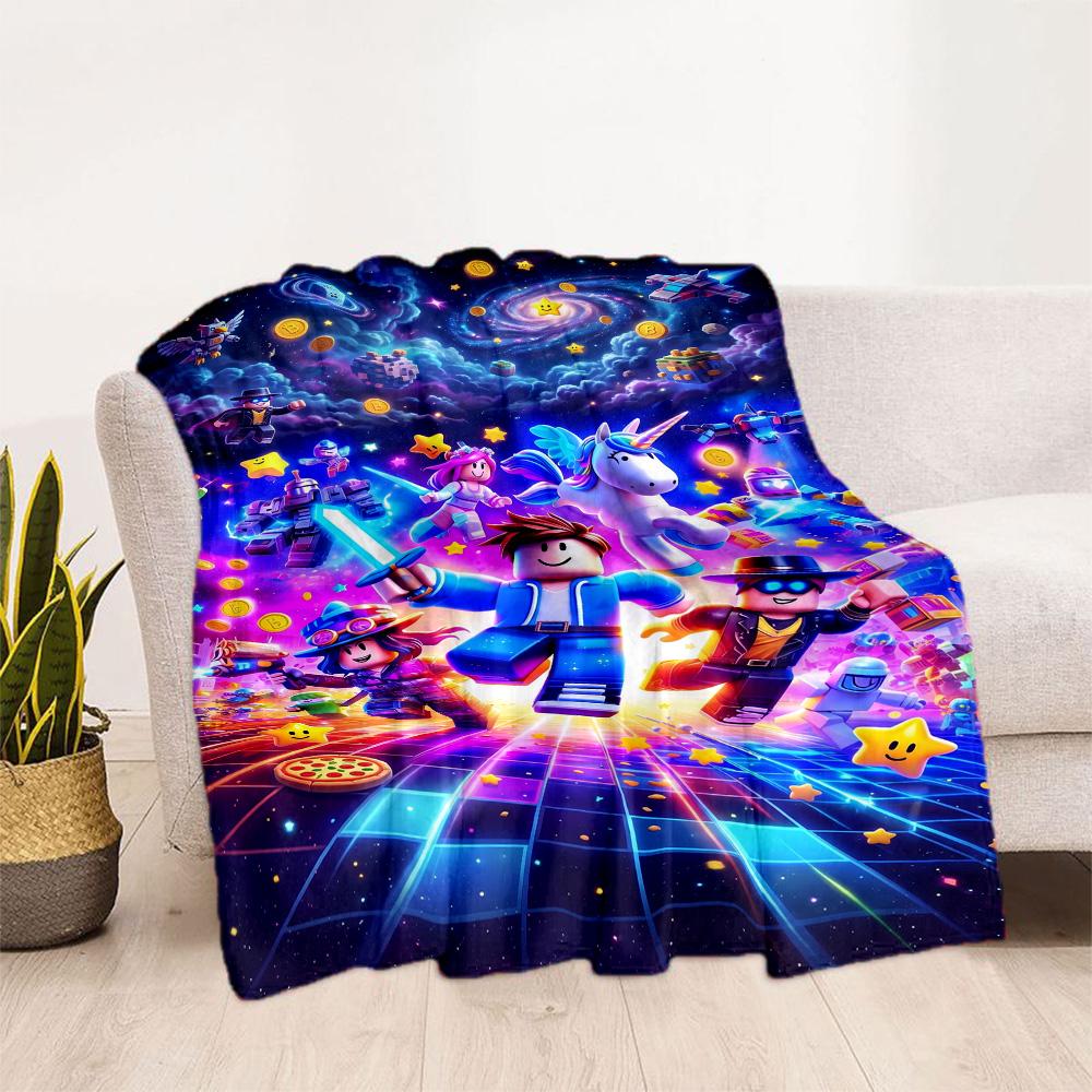 Roblox 324 Blanket Soft Warm Cozy Suitable for Office Chair Couch Seaside for All Occasions Playful Design Gifts For Family Or Friends