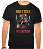 Guns and Roses Guns N Roses Rock Music Logo Black T-Shirt -1276-