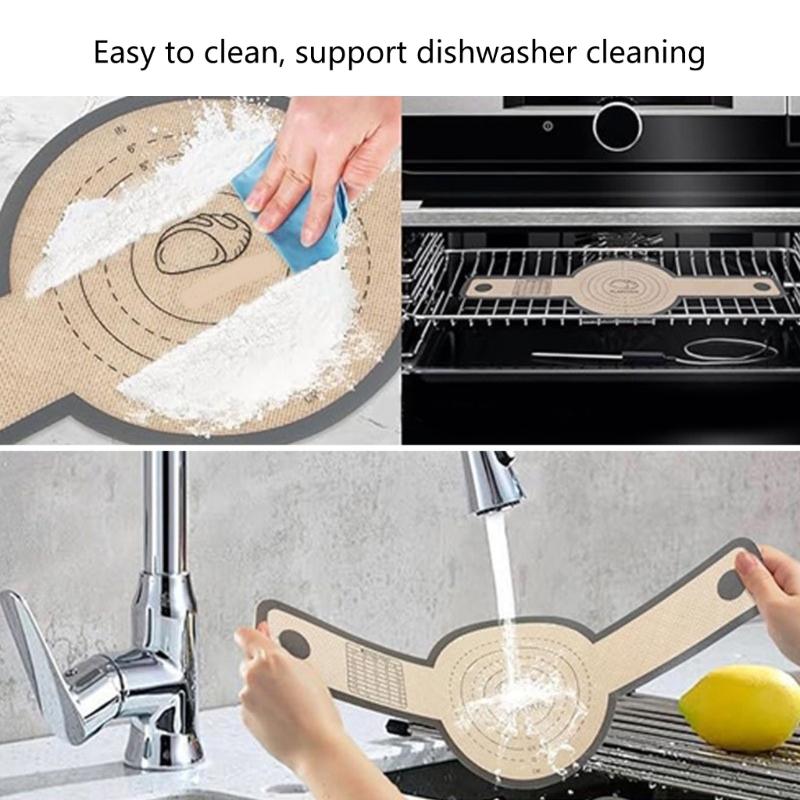 Convenient and Safe Bread Transfer Practical Bread Transfer with Long Handle Silicone Bread Slings Dutch Ovens Liner