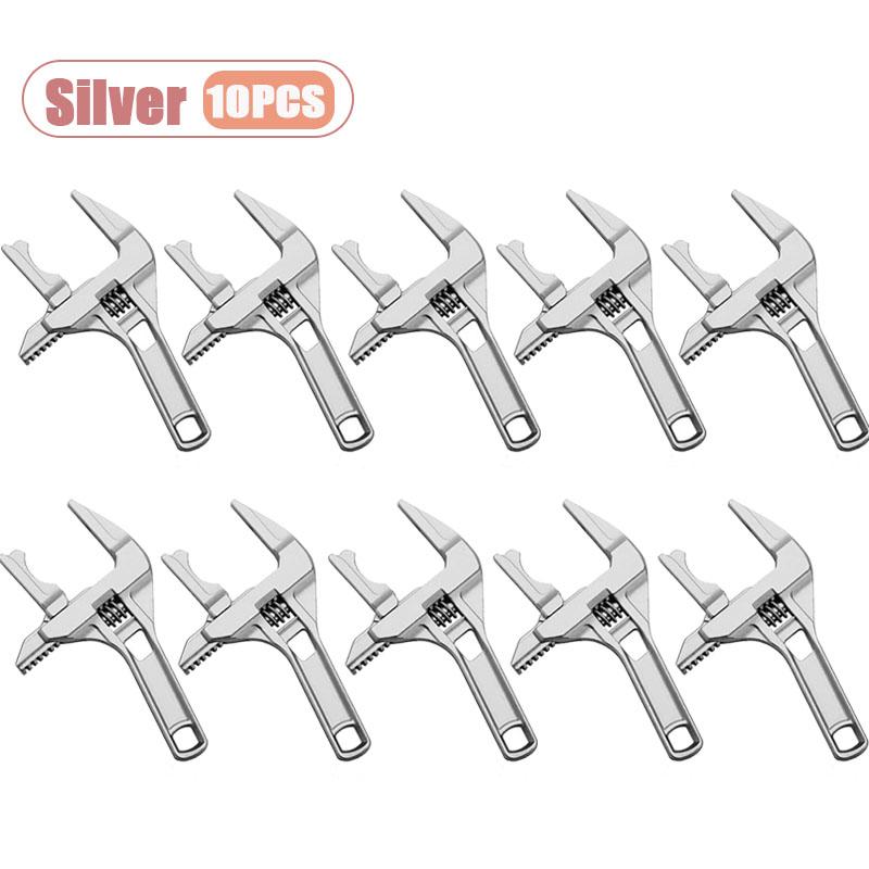 1-10PCS Bathroom Wrench Multi-Function Short Handle Plumbing Tool for Faucet Sink Installation and Large Opening