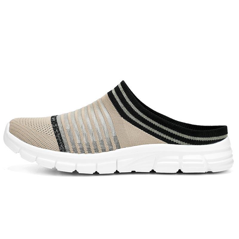 Large Size Couple Shoes Couple Half Slippers Casual Shoes Bag Head, Fly-woven Light Shoes