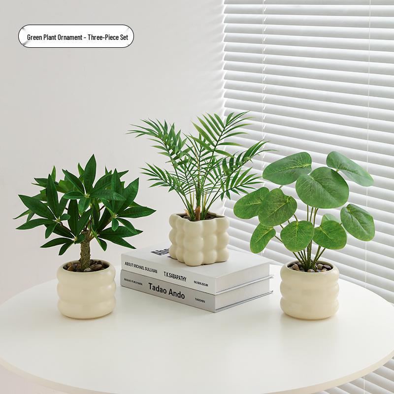 Nordic Indoor Desktop Bonsai: Artificial Green Plants for Office Decoration