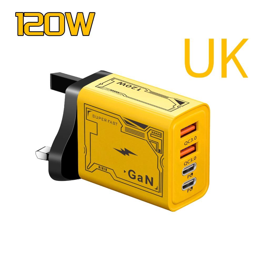 120W mecha PD fast charging charger dual typec dual usb suitable for Apple 15 Huawei mobile phone 5v2a charging head