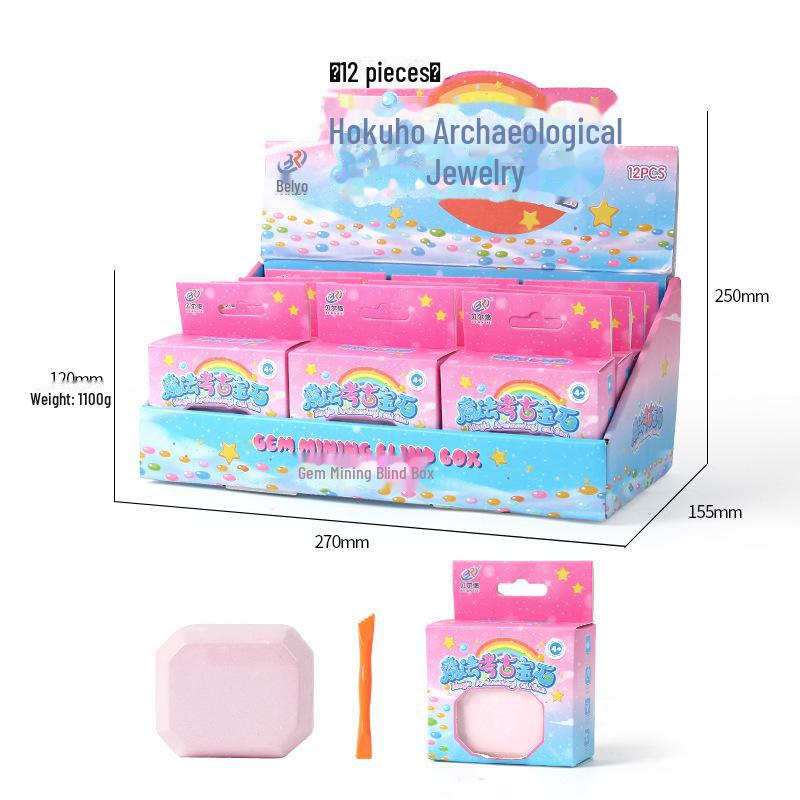 Colorful Gemstone Excavation Toys: Educational Blind Boxes for Kids