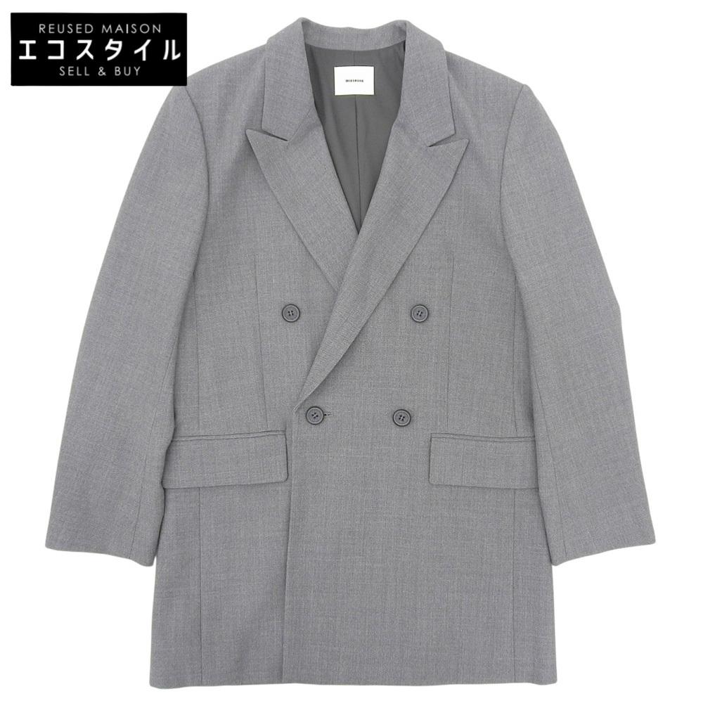 MIESROHE Relaxed Double Long Jacket Women's Gray 0 MWFJ244049 Jacket 0 grayUsed