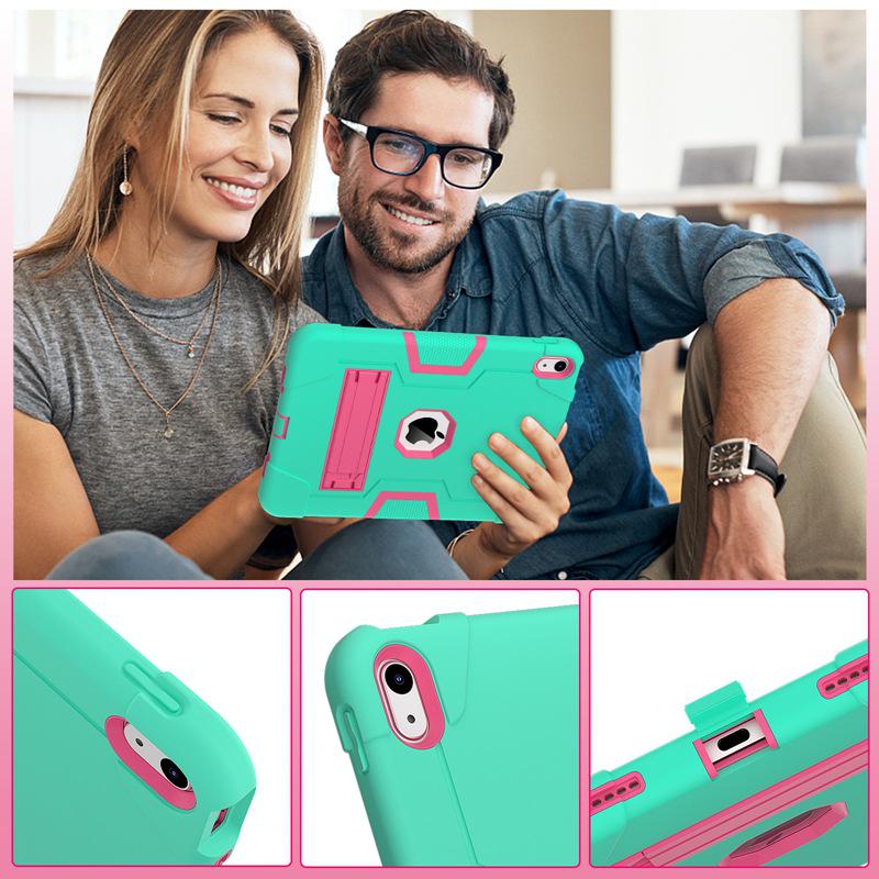 "Colorful Anti-Fall 3-in-1 Protective Case with Stand for iPad 10.9-inch (2022)"