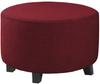 All Inclusive Round Ottoman Cover Spandex 1PC Footstool Protector Elastic Polar Fleece Footrest Slipcover For Living Room Home