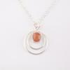 Rare Peach Moonstone Gemstone 925 Sterling Silver Jewelry Handmade Pendant1.65" PP-61-33