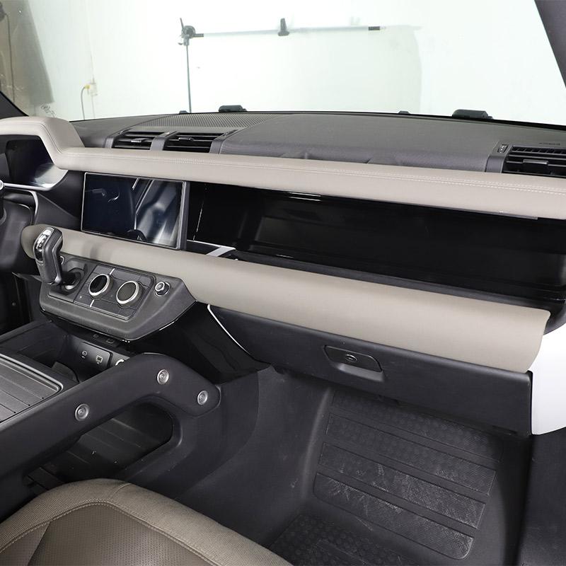 ABS Black For Land Rover Defender 90 110 2020-23 Car Interior Central Control Protection Cover Decorative Patch Car Accessories