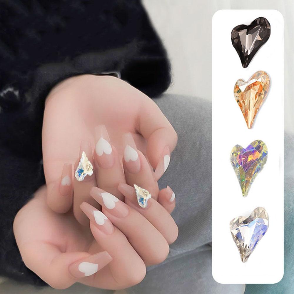 

Accessories Nail Art Rhinestones Big Peach Heart Sharp Diamond DIY Ornaments Heart Diamond Jewelry