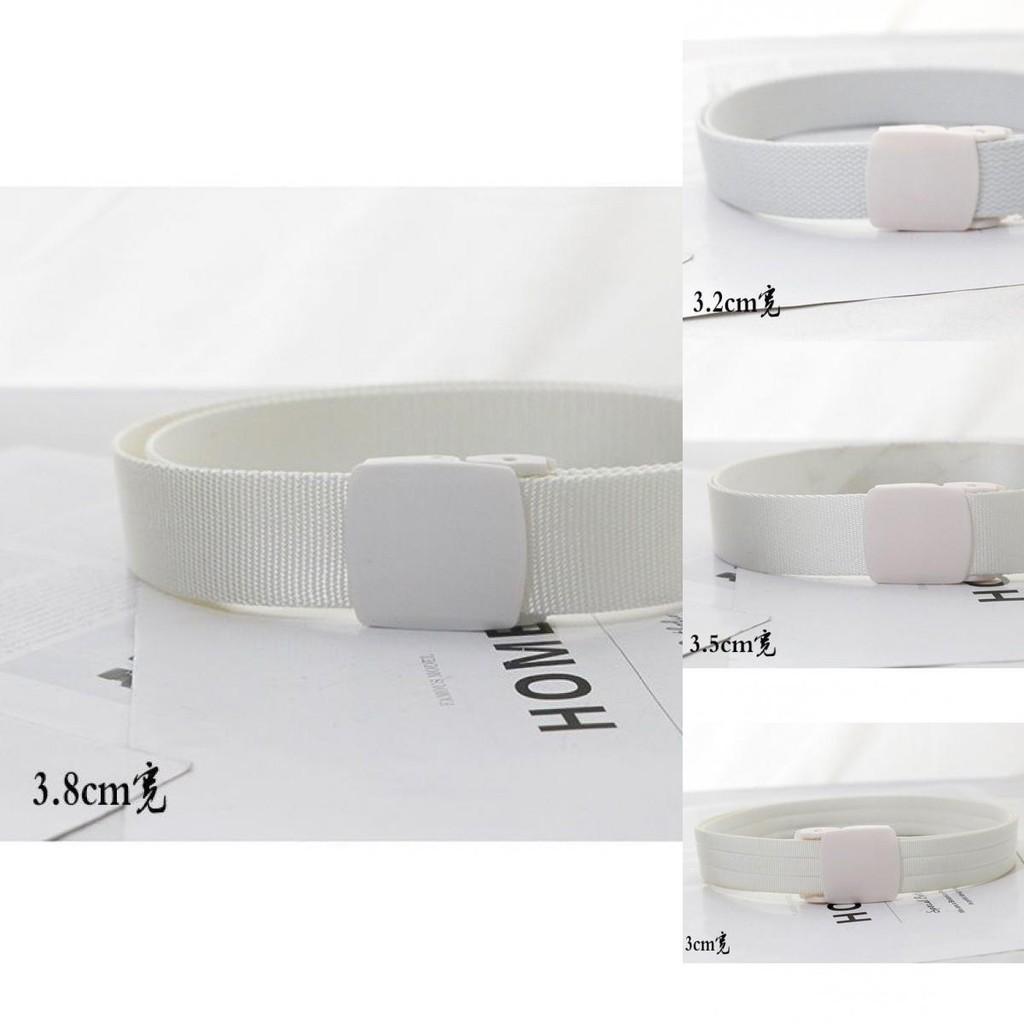 Fashionable Adjustable White Belt For Women Minimalist Smooth Design No Metal No Magnetic For Easy Security