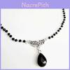 Victorian Gothic Necklace With Geometric Alloy Pendant For Elegant Occasions