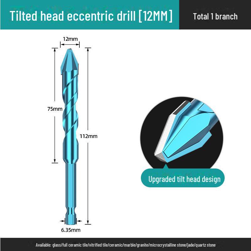 Huhao Heavy Duty Excentrische Boor met Kantelbare Kop voor Keramiek, Tegel, Beton, Gipsplaat en Glas.