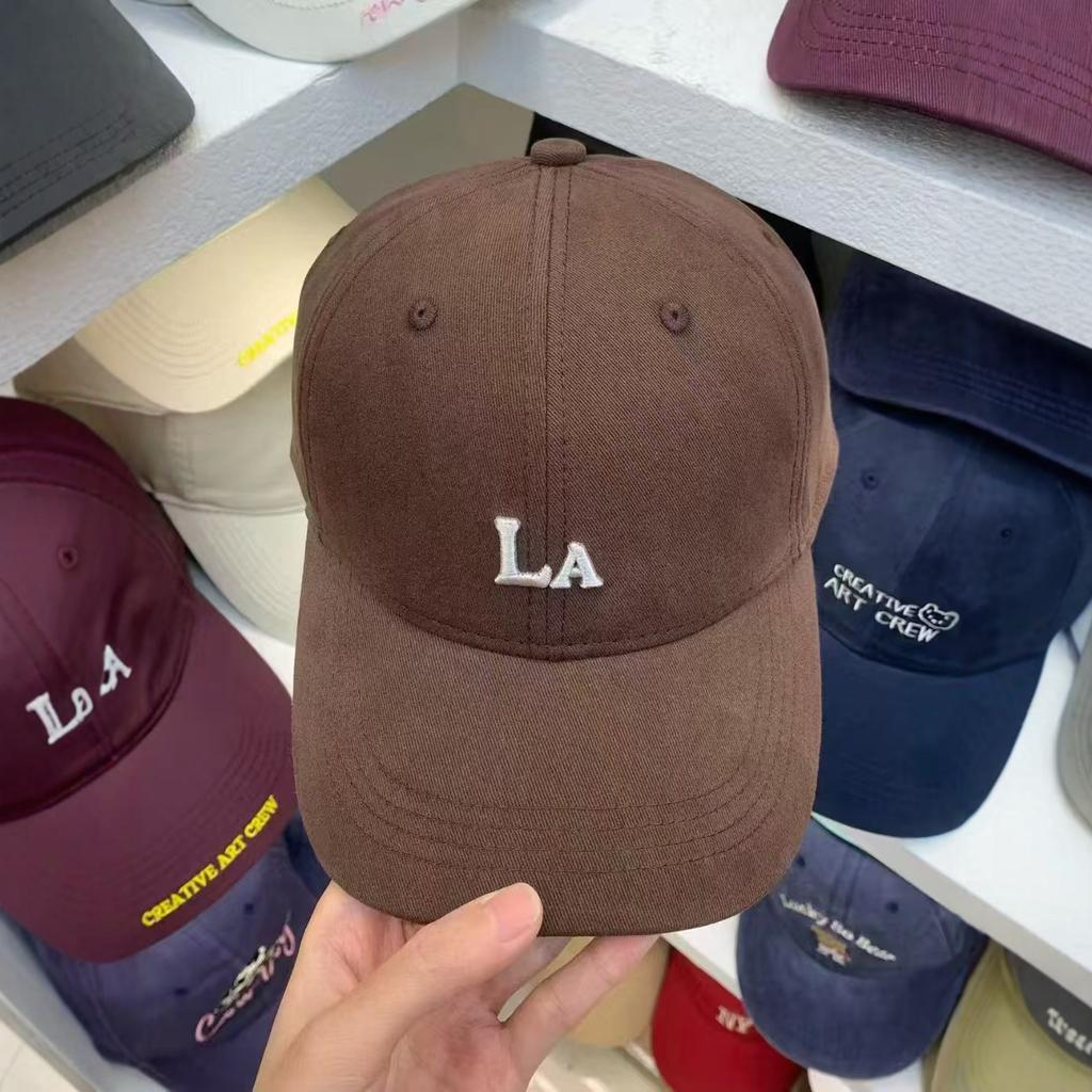 Laenis letter embroidered baseball cap men and women sunscreen sunshade cap black burgundy gray white