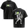 Anime JoJo Bizarre Adventure STEEL BALL RUN Johnny Joestar Magliette Vintage Lavate Uomo Donna Manica Corta Oversize Magliette