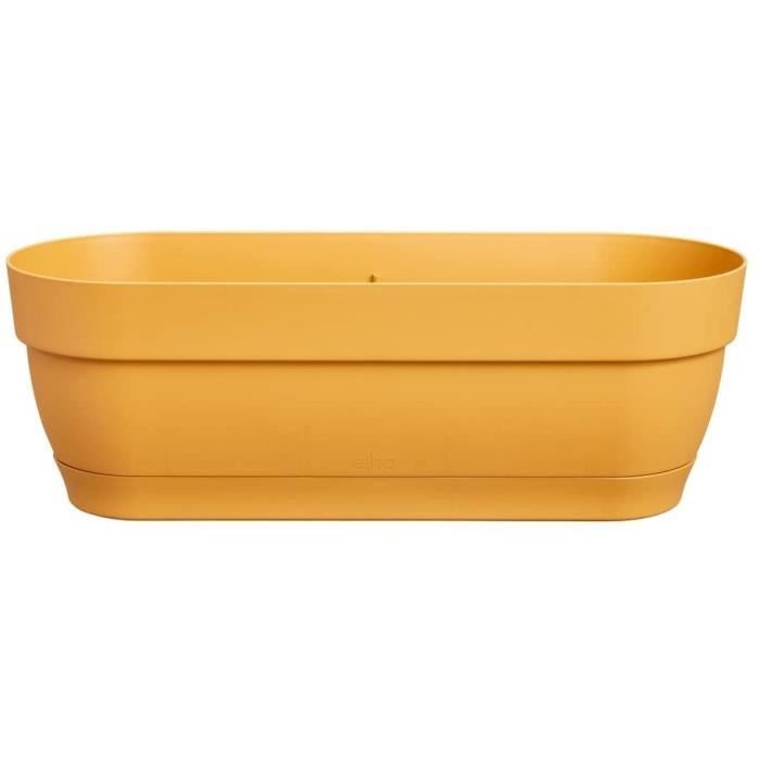 ELHO Balconniere ovale Vibia Campana - Plastique - Réservoir - 50 x 18,2 H 17 cm - Jaune Miel