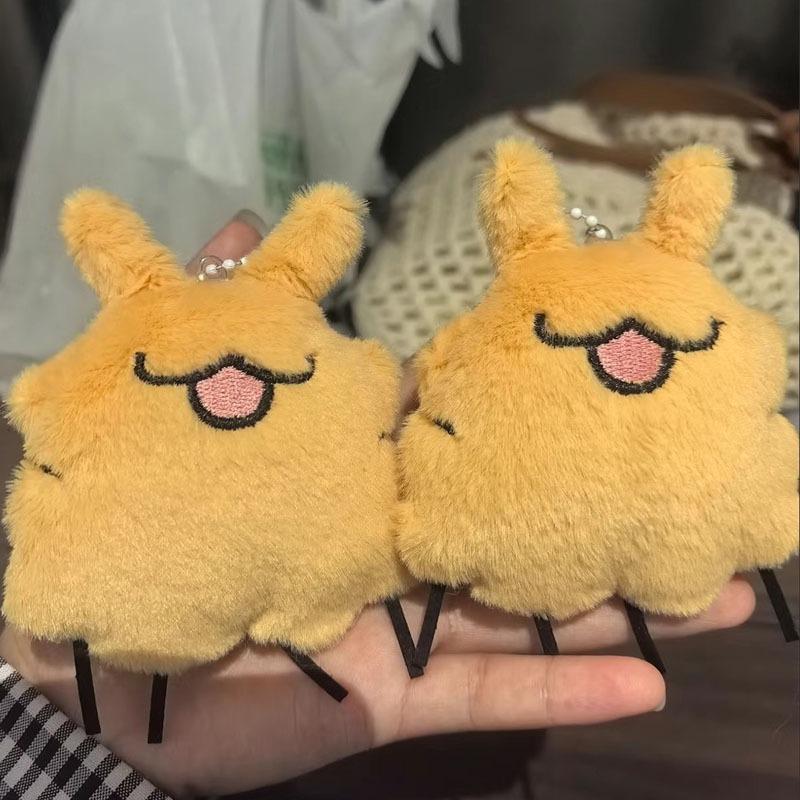 Squeaky Flea Puppy Plush Keychain Cute Cartoon Dog Toy with Sound for Bag Prank Gift Animal Figure Pendant