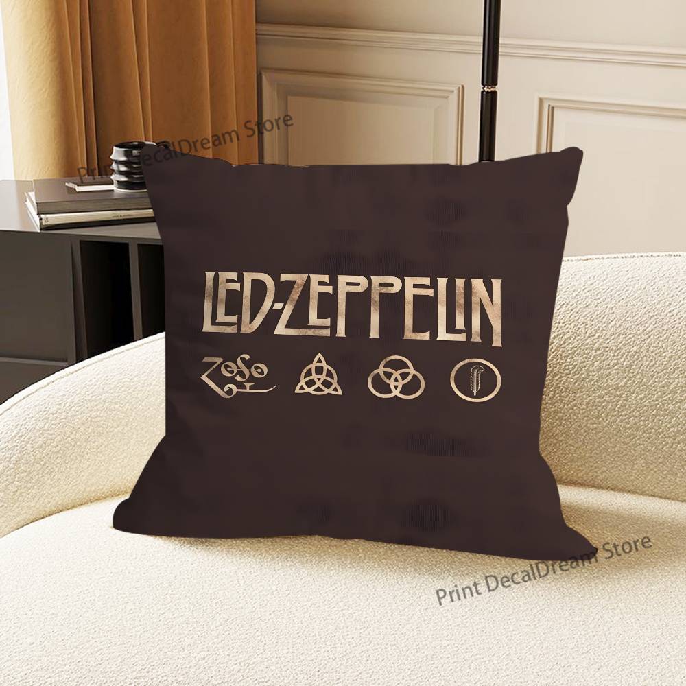 Hot LLed ZZeppelins Band Pillow Case For Sofa Decor Car Office Room Printing Cushion Cover Decorations and Protector