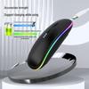 Wireless Dual-Mode Silent Bluetooth 2.4G Photoelectric Mouse with Rechargeable Power Display.