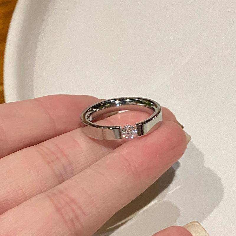 

Stainless Steel Rings For Women Minimalist Color Zircon Ring Men Fashion Engagement Wedding Jewelry Gifts Anillos 10