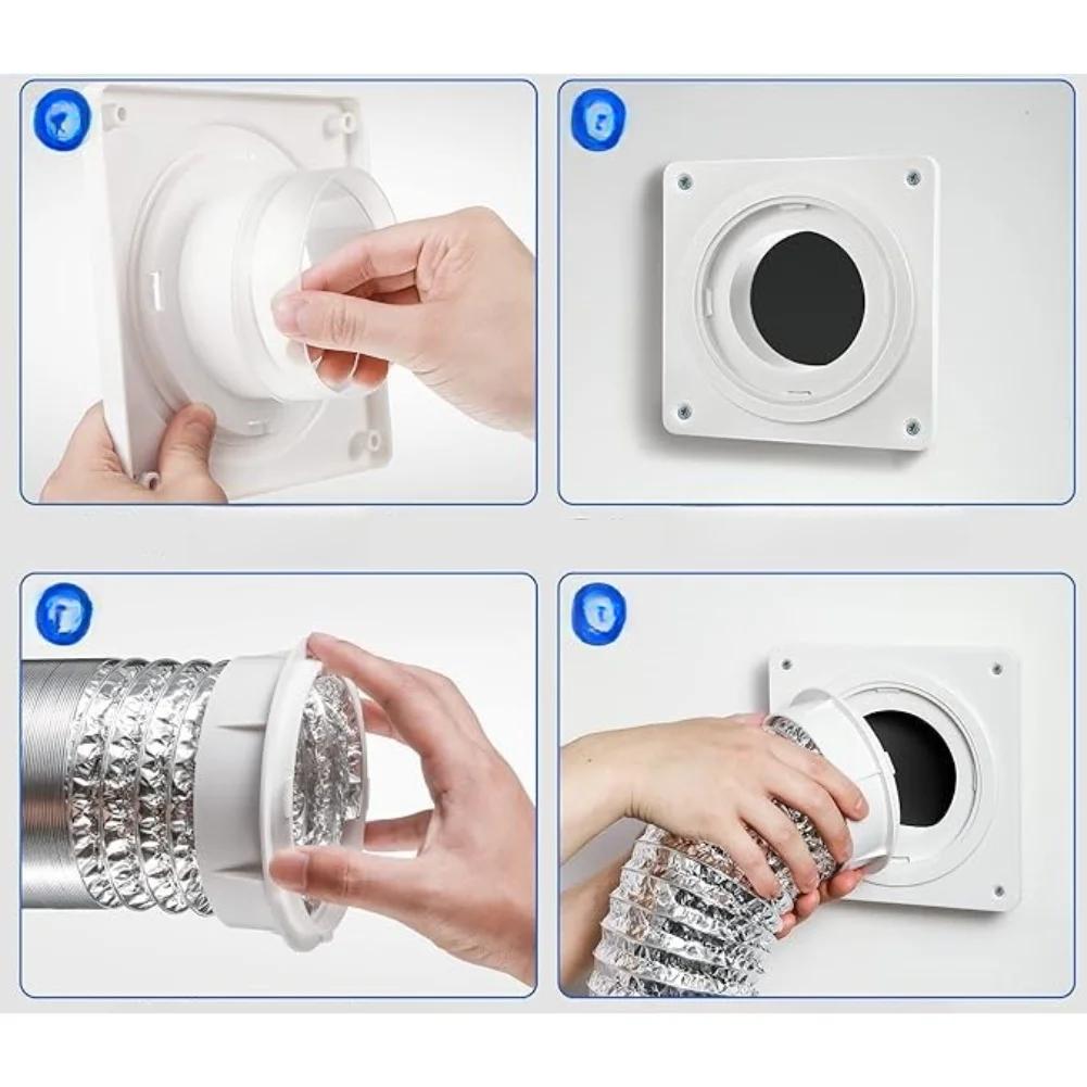 Exhaust Adapter Dryer Vent Connector All Necessary Hardware Included Double-layer Aluminum Foil Hose For Dryer Exhaust