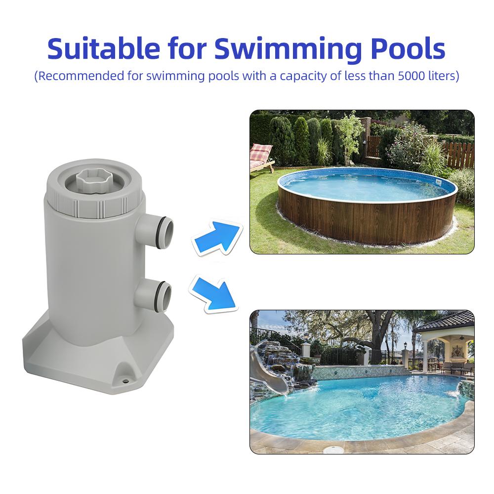 Pompa con Filtro a Cartuccia per Piscine Fuori Terra 55W 250LCelsiusH Portata Basso Rumore Circolazione e Filtrazione Migliorate Pompa Filtro Acqua con Cartuccia