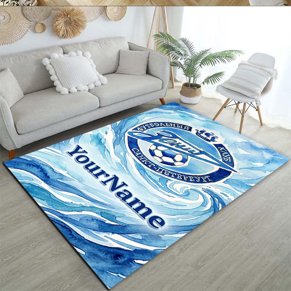 Fc Zenit Saint‑petersburg 32 Customize Text Floor Rug Office Rug Perfect for Game Room Dormitory Hallway Balcony Antislip Carpet Office home decor