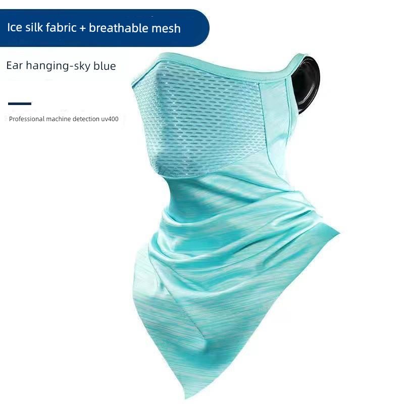 Magic Headscarf Ice Silk Sun Protection Mask Men and Women Summer Outdoor Ear Hanging Riding Face Towel Hiking Climbing Fishing Scarf