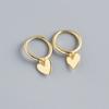 Silver Color  New Love Heart Hoop Earrings Female Fashion Cute Romantic Elegant Jewelry Couple Handmade Gifts